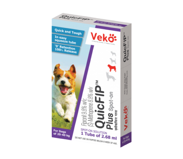 Picture of Veko Care QuicFIP Plus Spot On Dog (20-40kg) 1tube