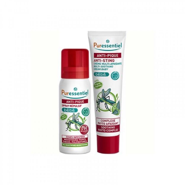 Picture of Puressentiel Anti-Pique Bebe Spray Repulsif 60ml & Creme Apaisante 30ml