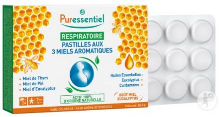 Picture of Puressentiel Respiratoire Pastilles 3 Miels
