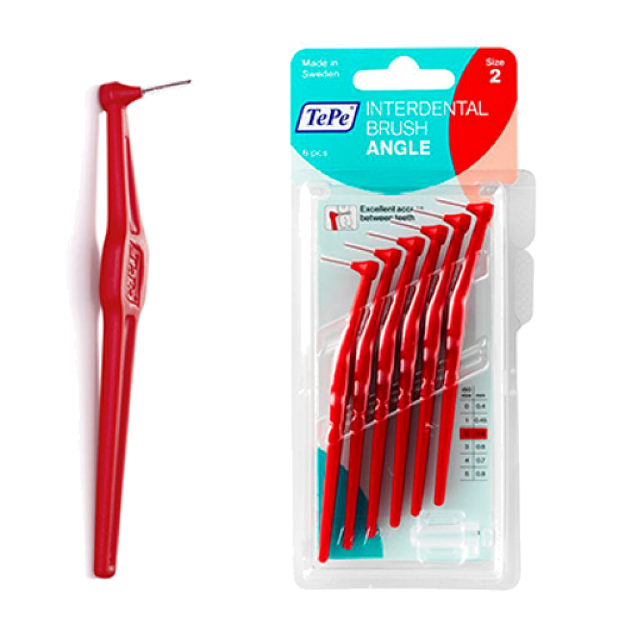 Picture of TePe Angle Interdental Brush Red